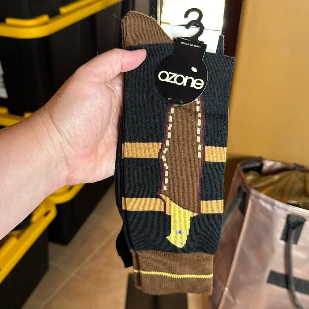 Ozone Men’s Weapon Novelty Socks, Weapon Crew Socks for Men Size 10-12